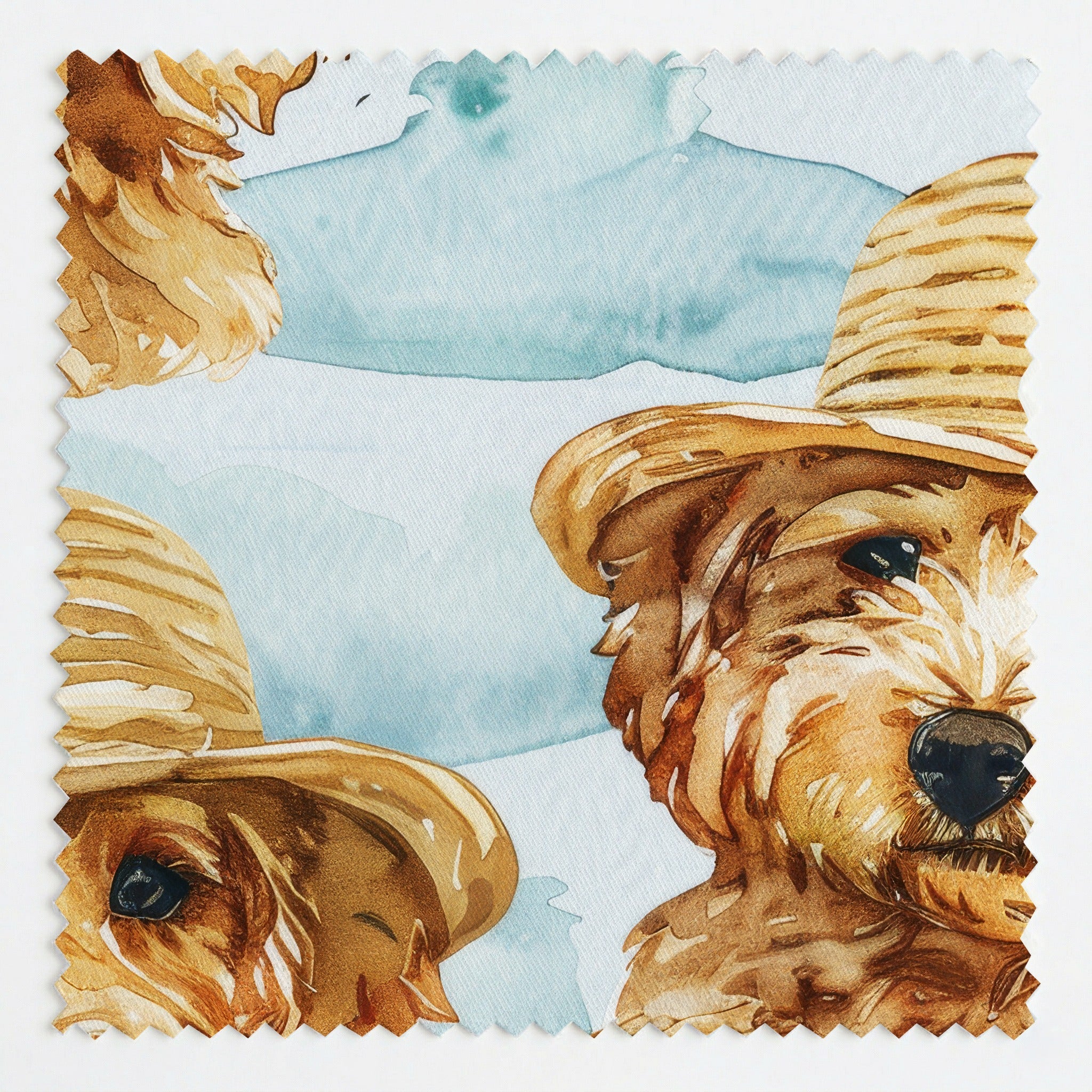 Sunbathing Goldendoodle - Fabric - Linen Rowe