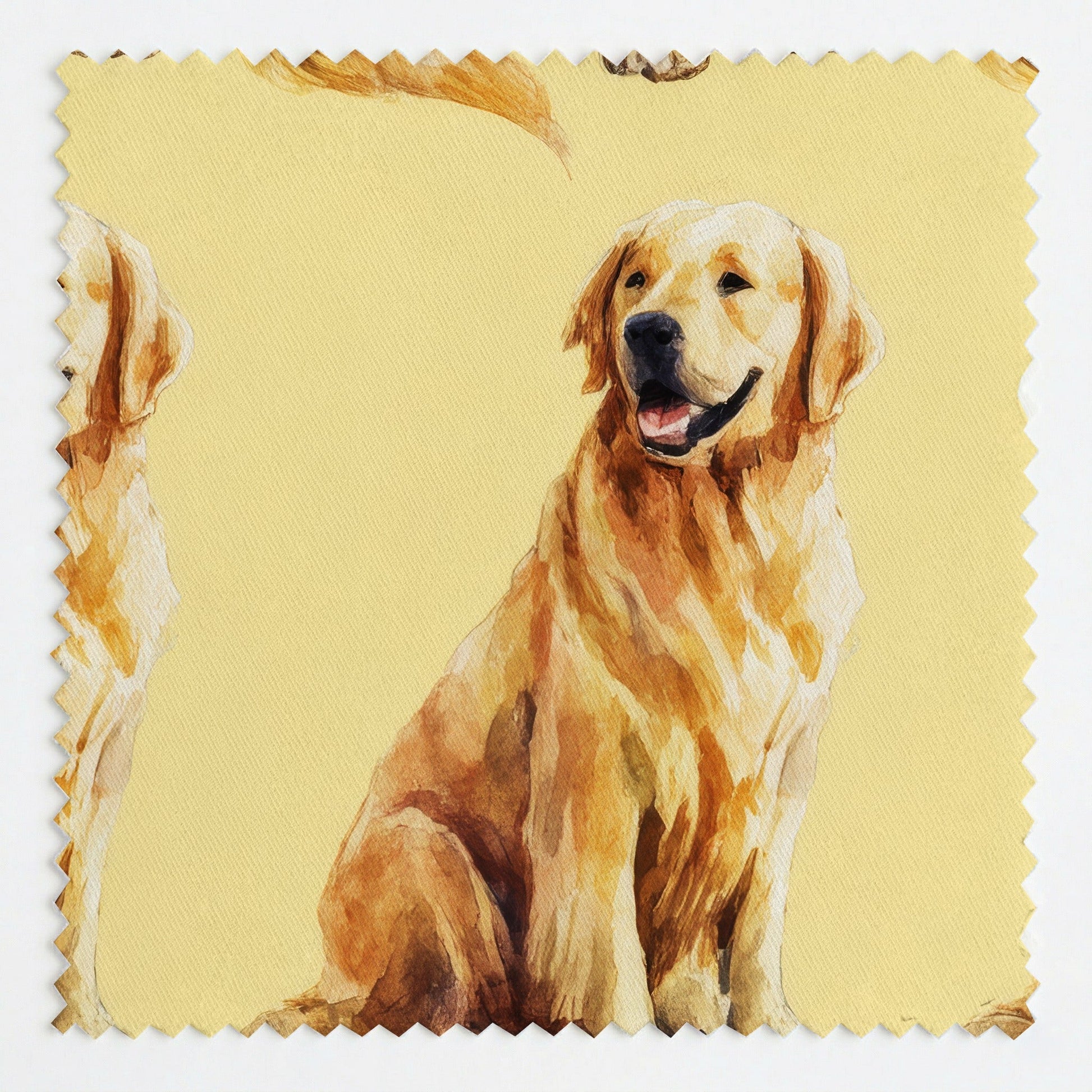Sunshine Golden Retriever - Fabric - Linen Rowe