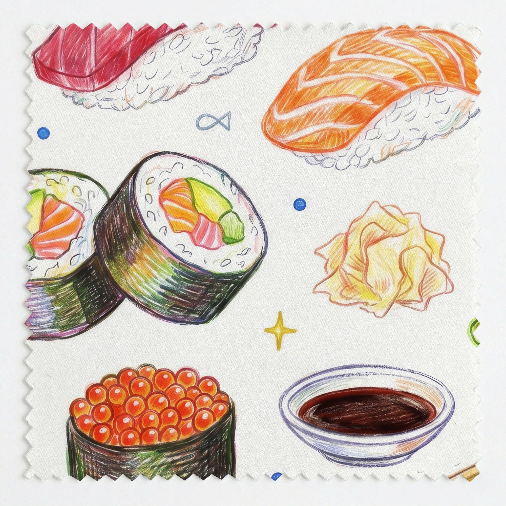 Sushi House - Fabric - Linen Rowe