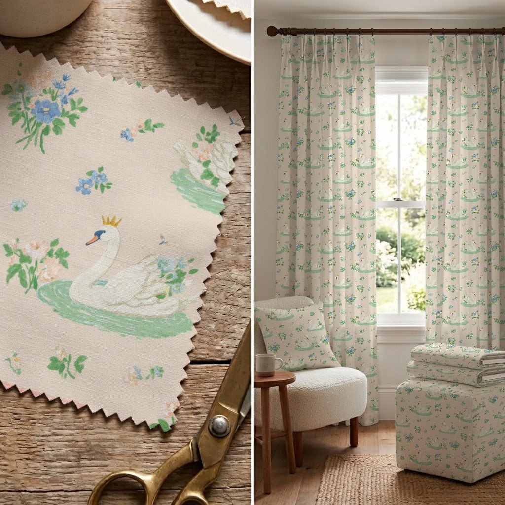 Swan Princess - Fabric - Linen Rowe