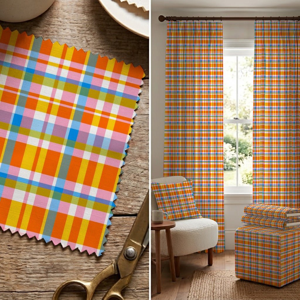Sweet Tea Check - Fabric - Linen Rowe