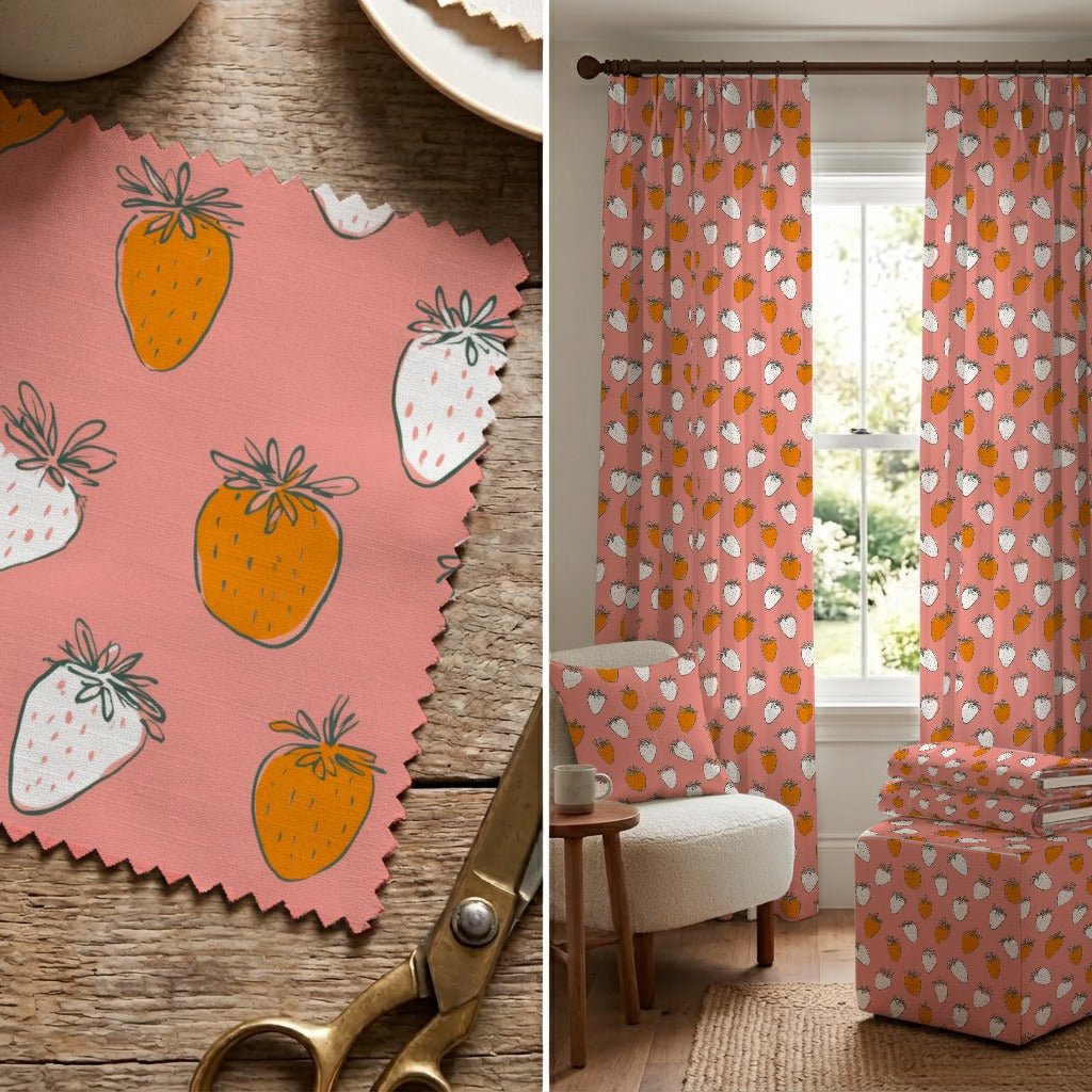 Tastes Like Strawberries - Fabric - Linen Rowe