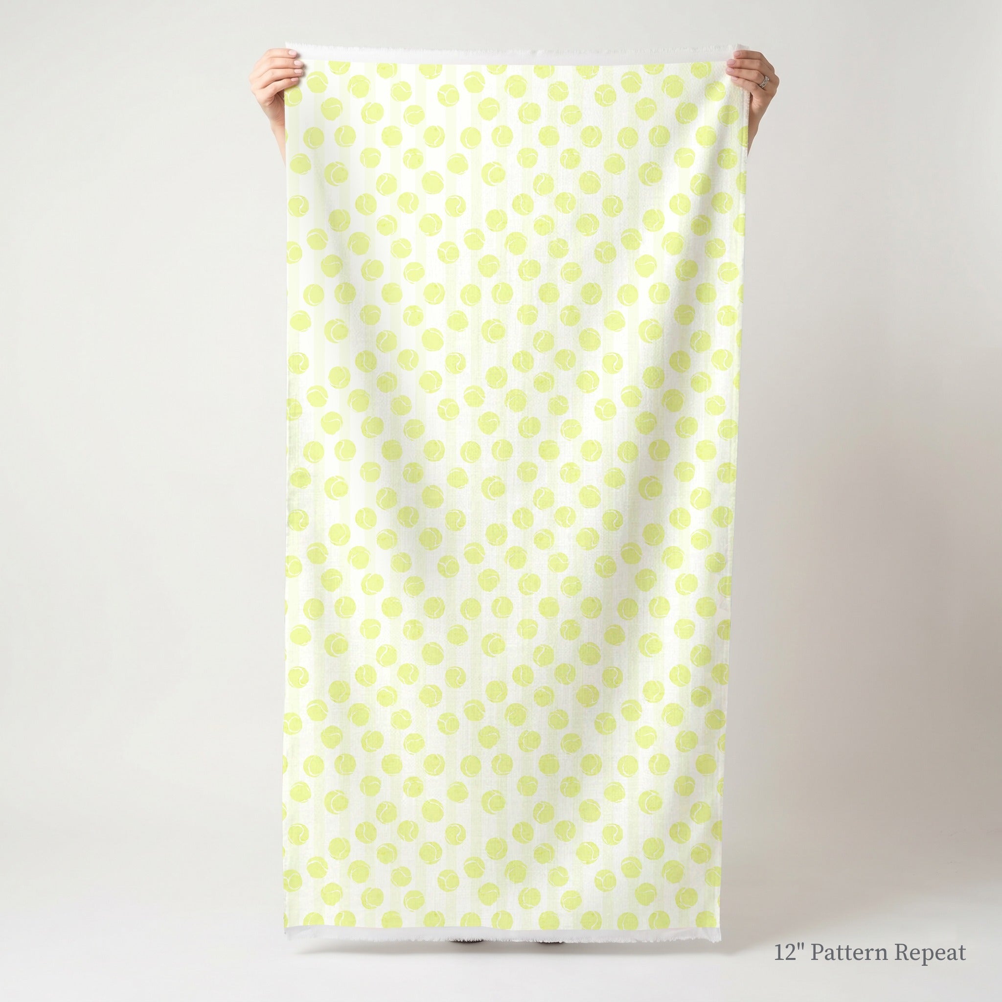 Tennis Ball Stripe - Fabric - Linen Rowe