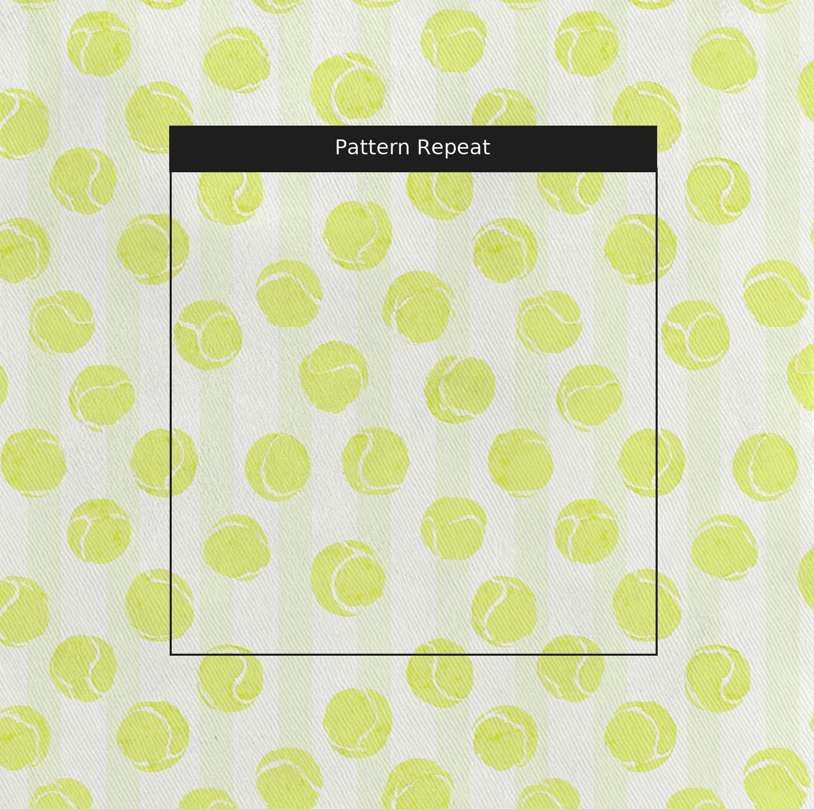 Tennis Ball Stripe - Fabric - Linen Rowe