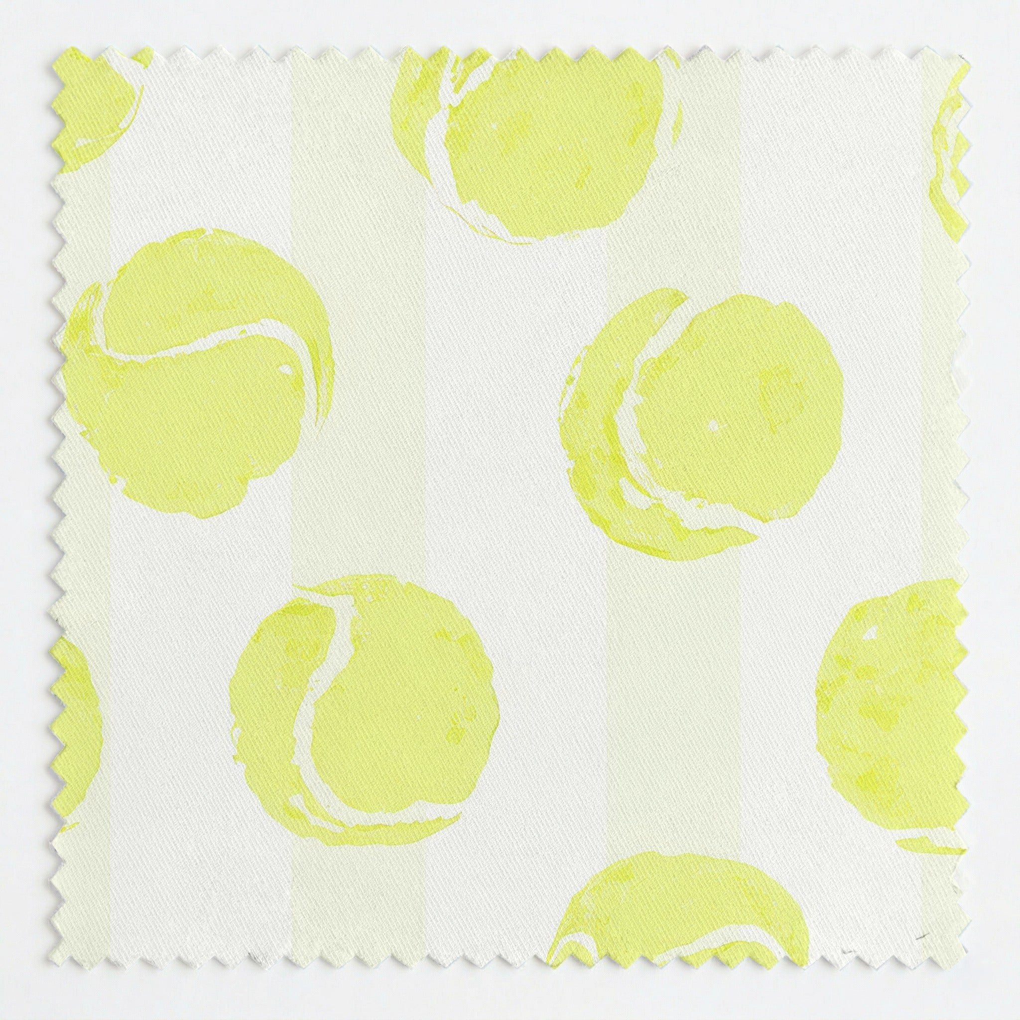 Tennis Ball Stripe - Fabric - Linen Rowe
