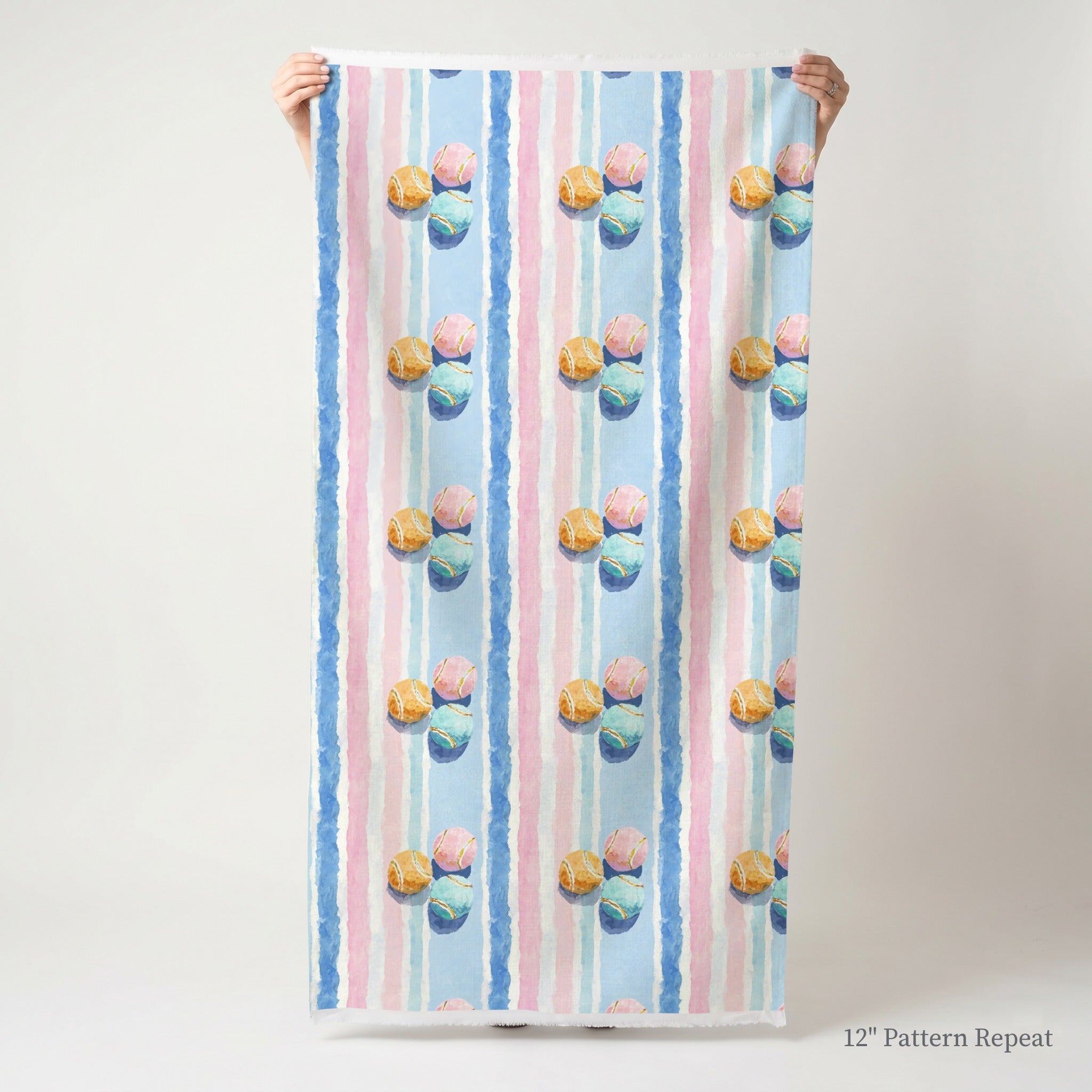 Tennis Club Stripes - Fabric - Linen Rowe