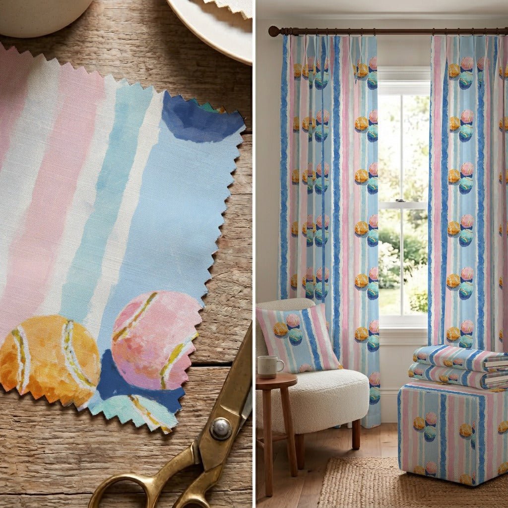 Tennis Club Stripes - Fabric - Linen Rowe