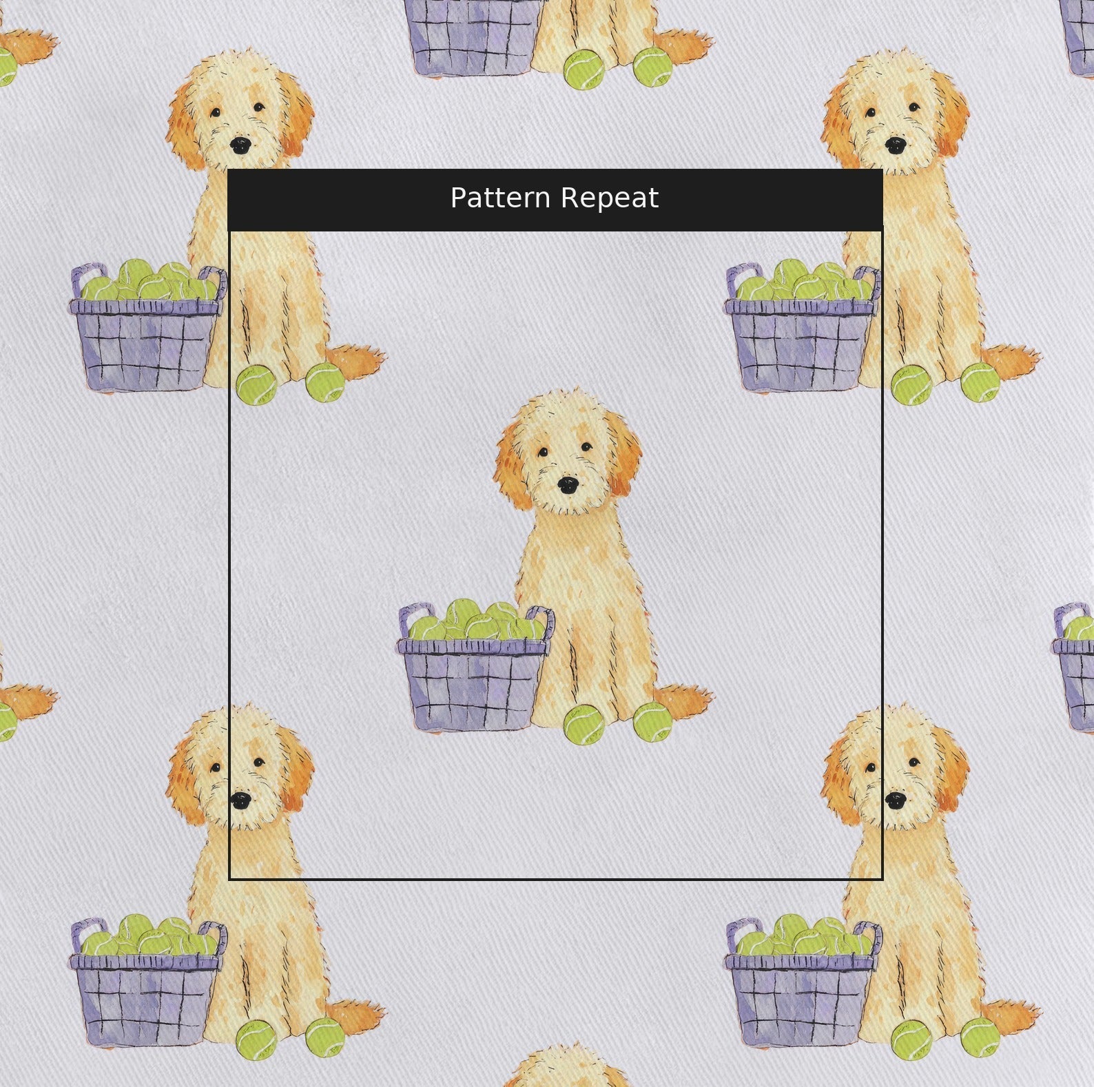 Tennis Doodle - Fabric - Linen Rowe
