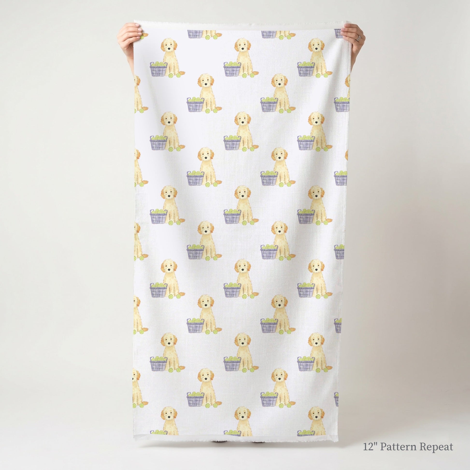 Tennis Doodle - Fabric - Linen Rowe