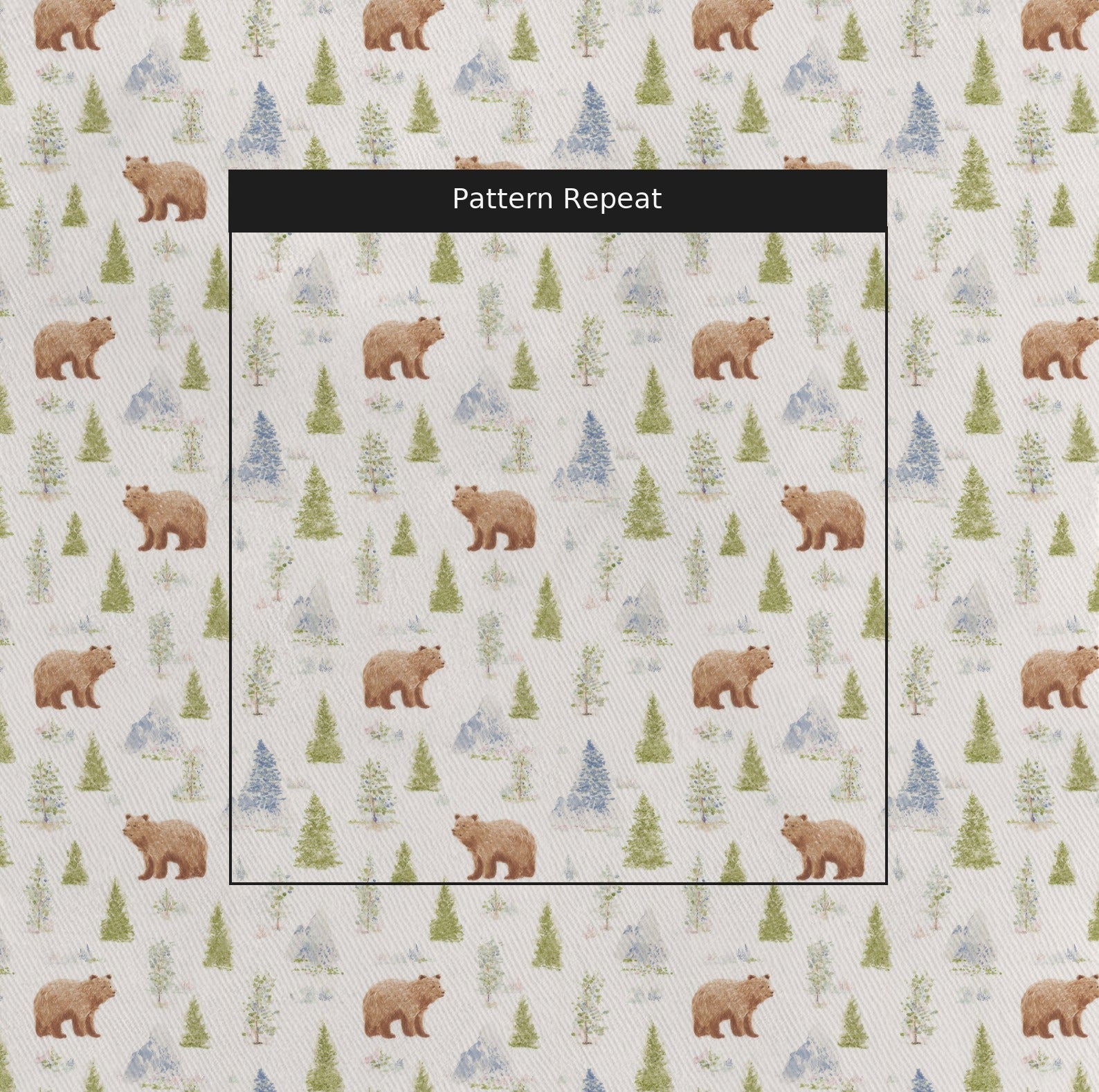 The Brown Bear - Fabric - Linen Rowe