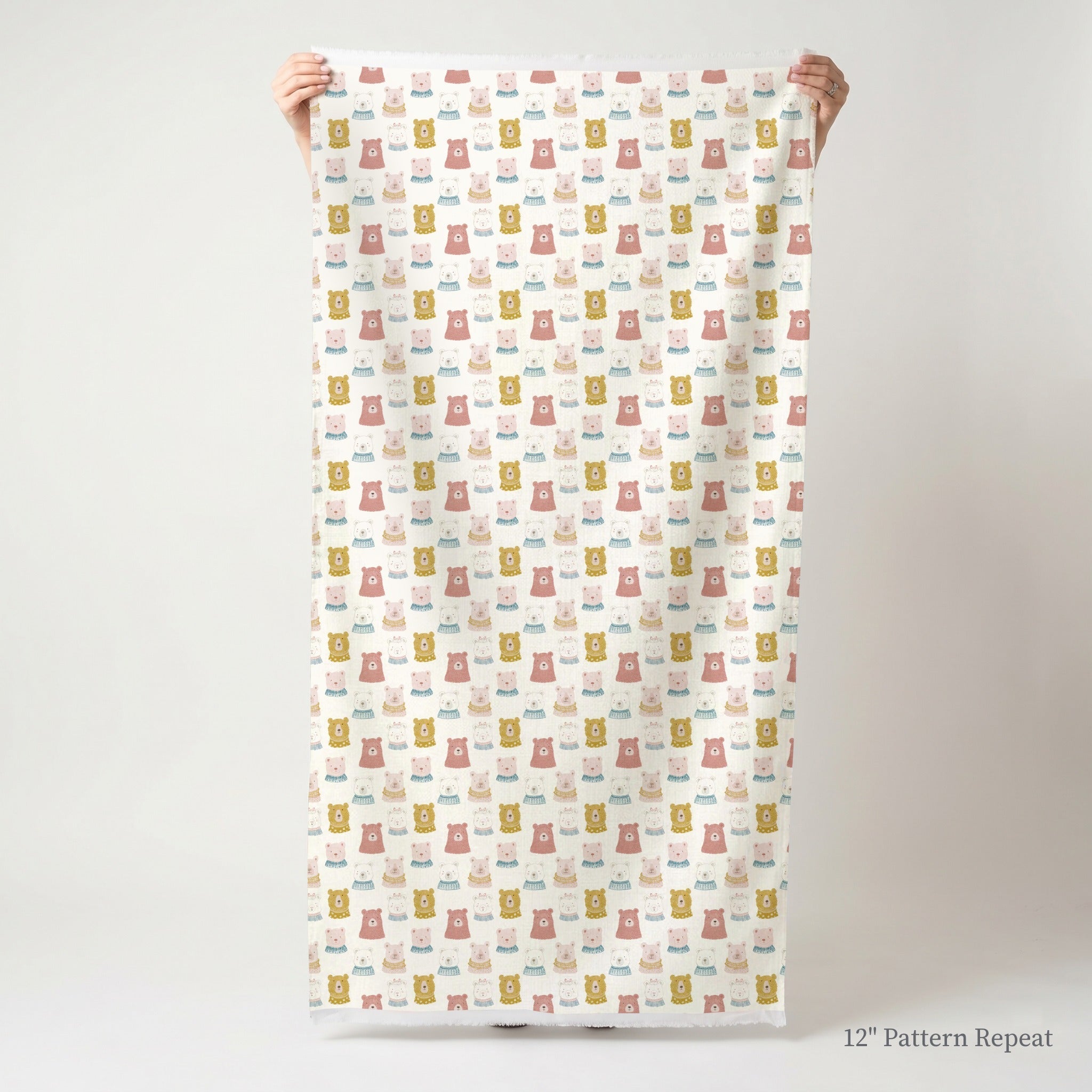 The Cheerful Bears - Fabric - Linen Rowe