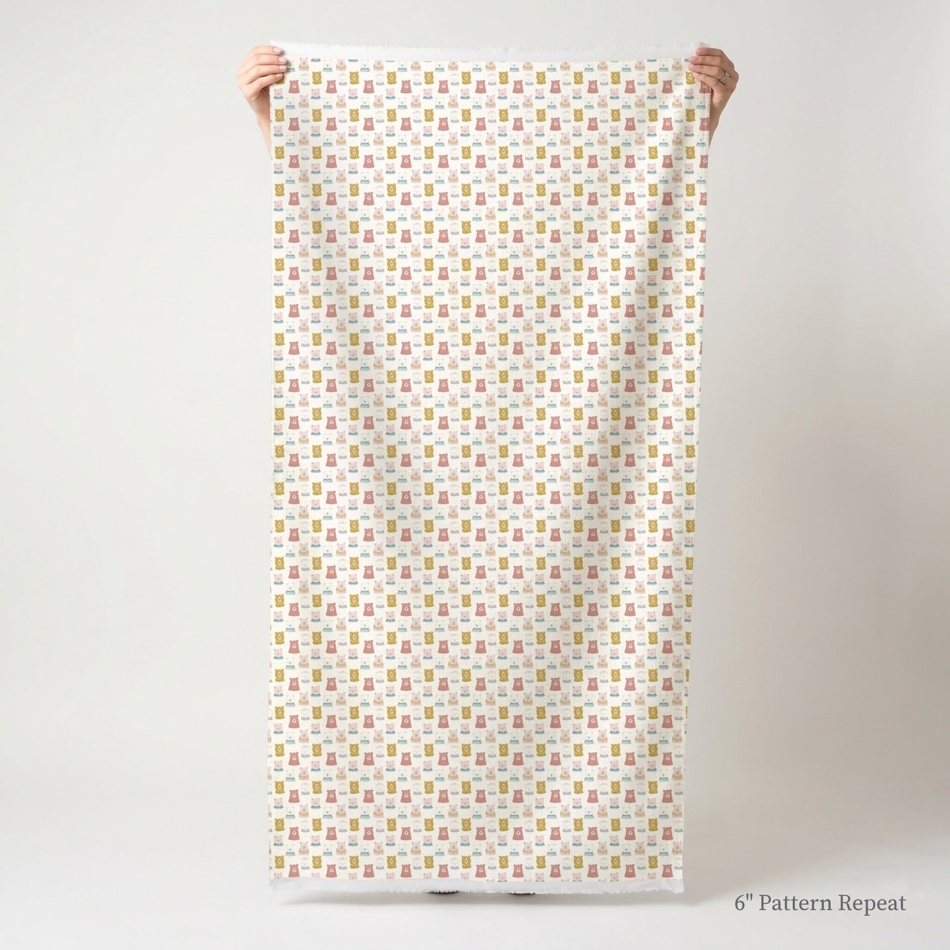 The Cheerful Bears - Fabric - Linen Rowe