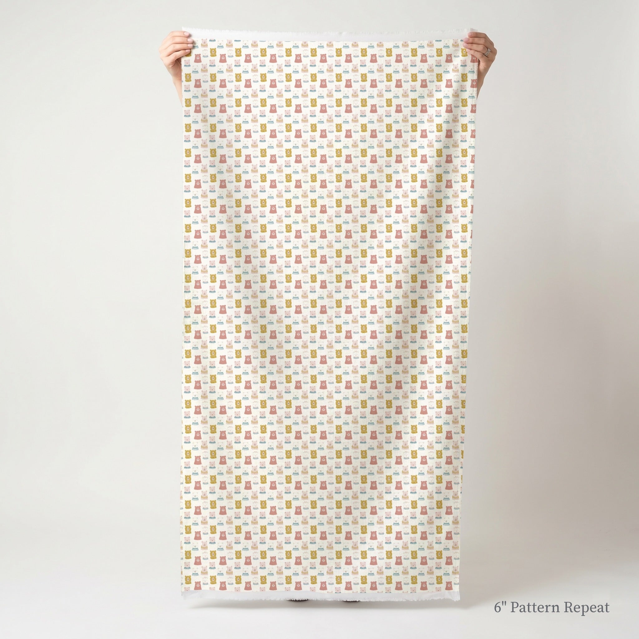 The Cheerful Bears - Fabric - Linen Rowe