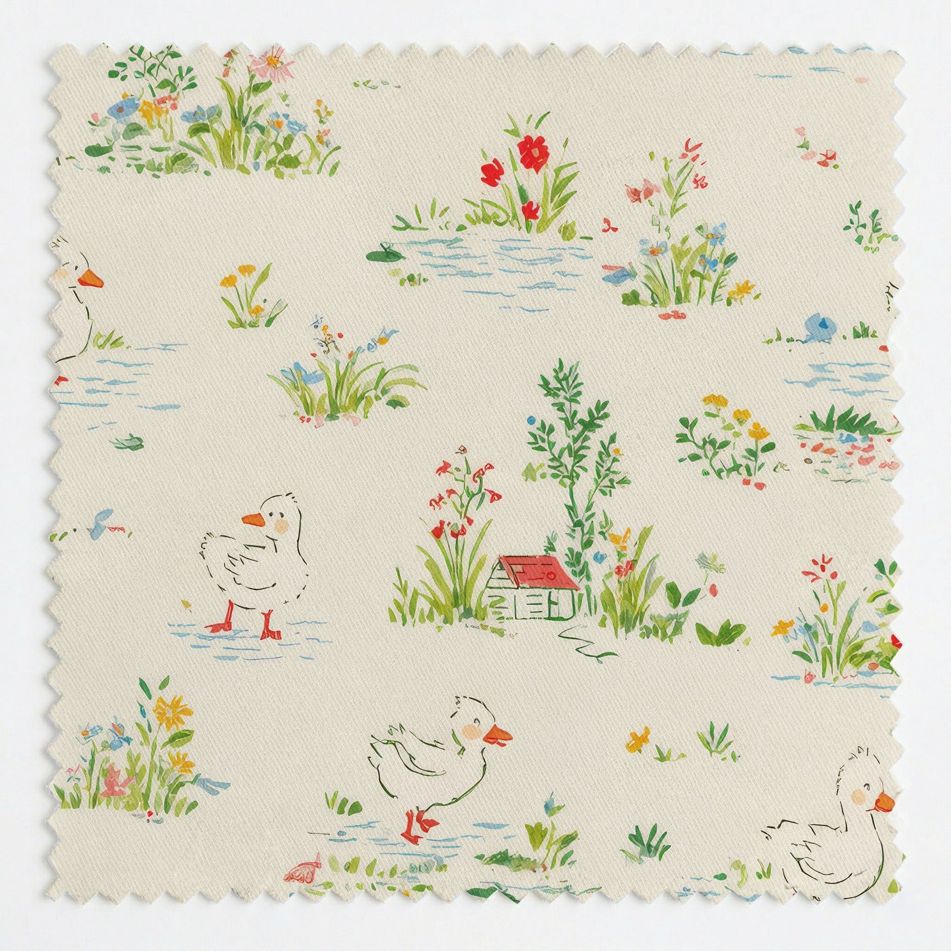 The Muddy Bank - Fabric - Linen Rowe