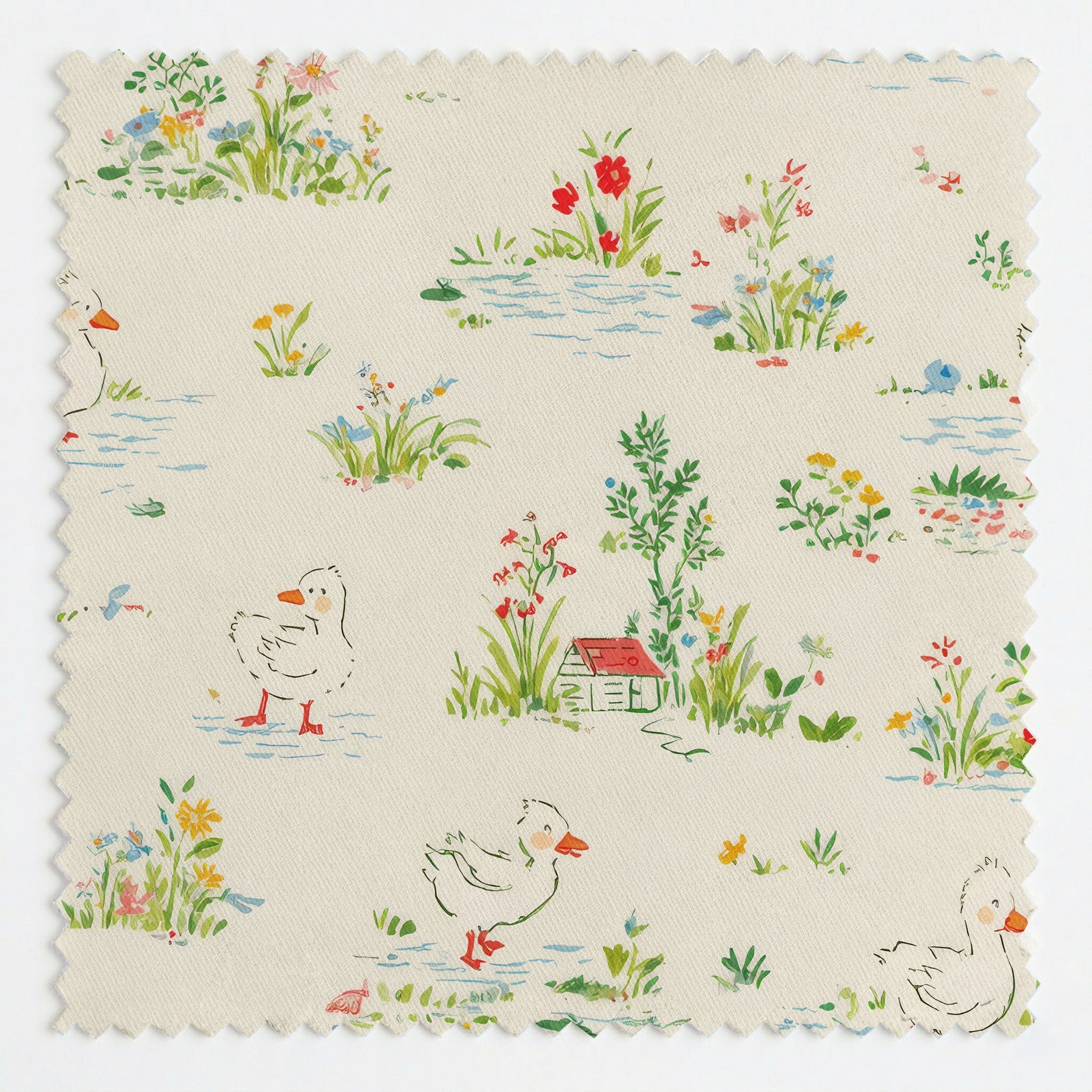 The Muddy Bank - Fabric - Linen Rowe