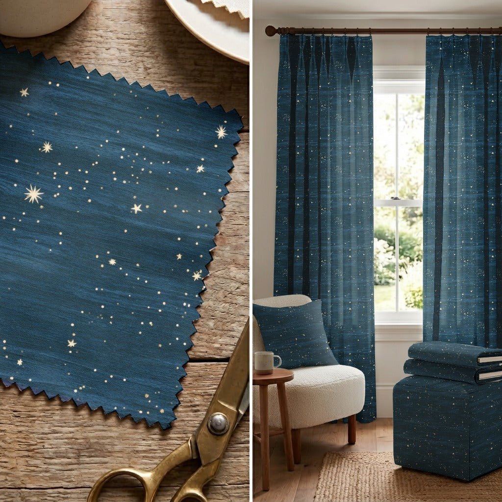 The Night Sky - Fabric - Linen Rowe