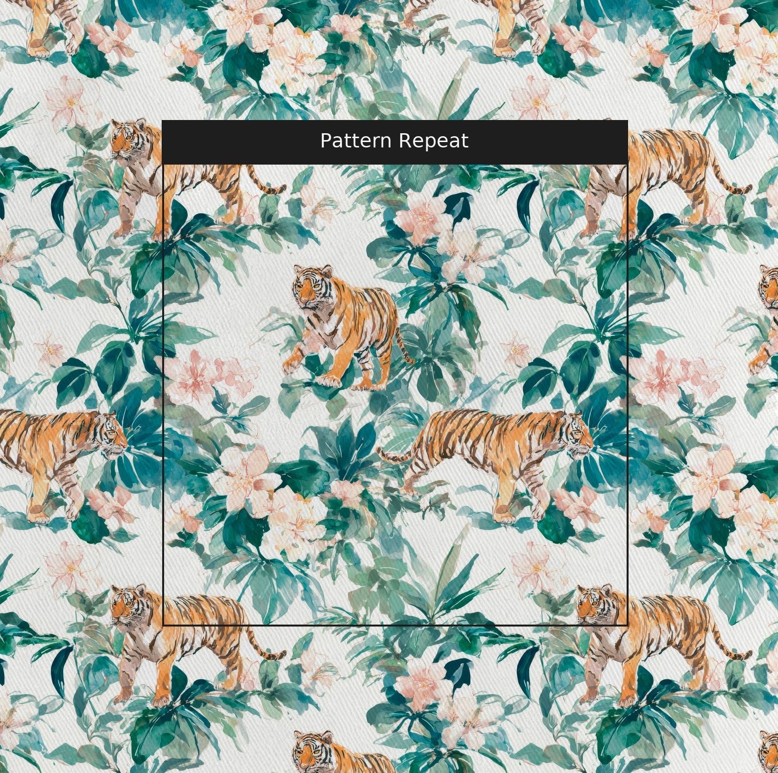 Tiger Gardens - Fabric - Linen Rowe