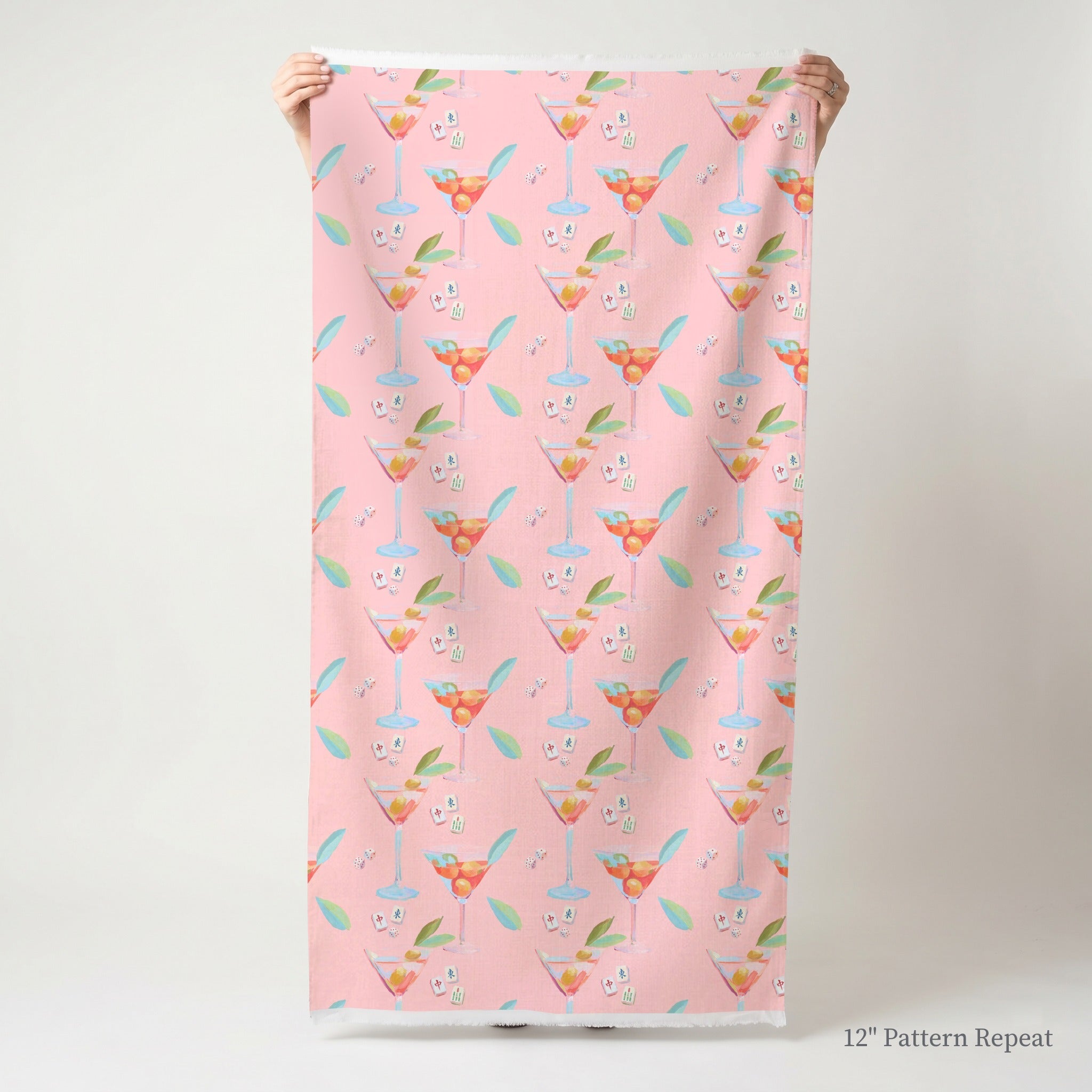 Tinis and Tiles - Fabric - Linen Rowe