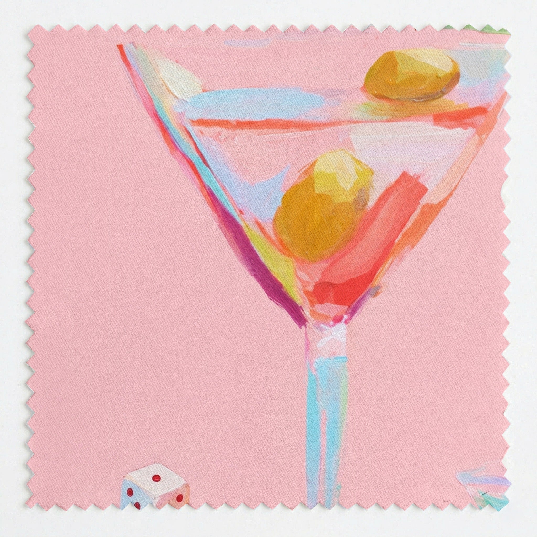 Tinis and Tiles - Fabric - Linen Rowe