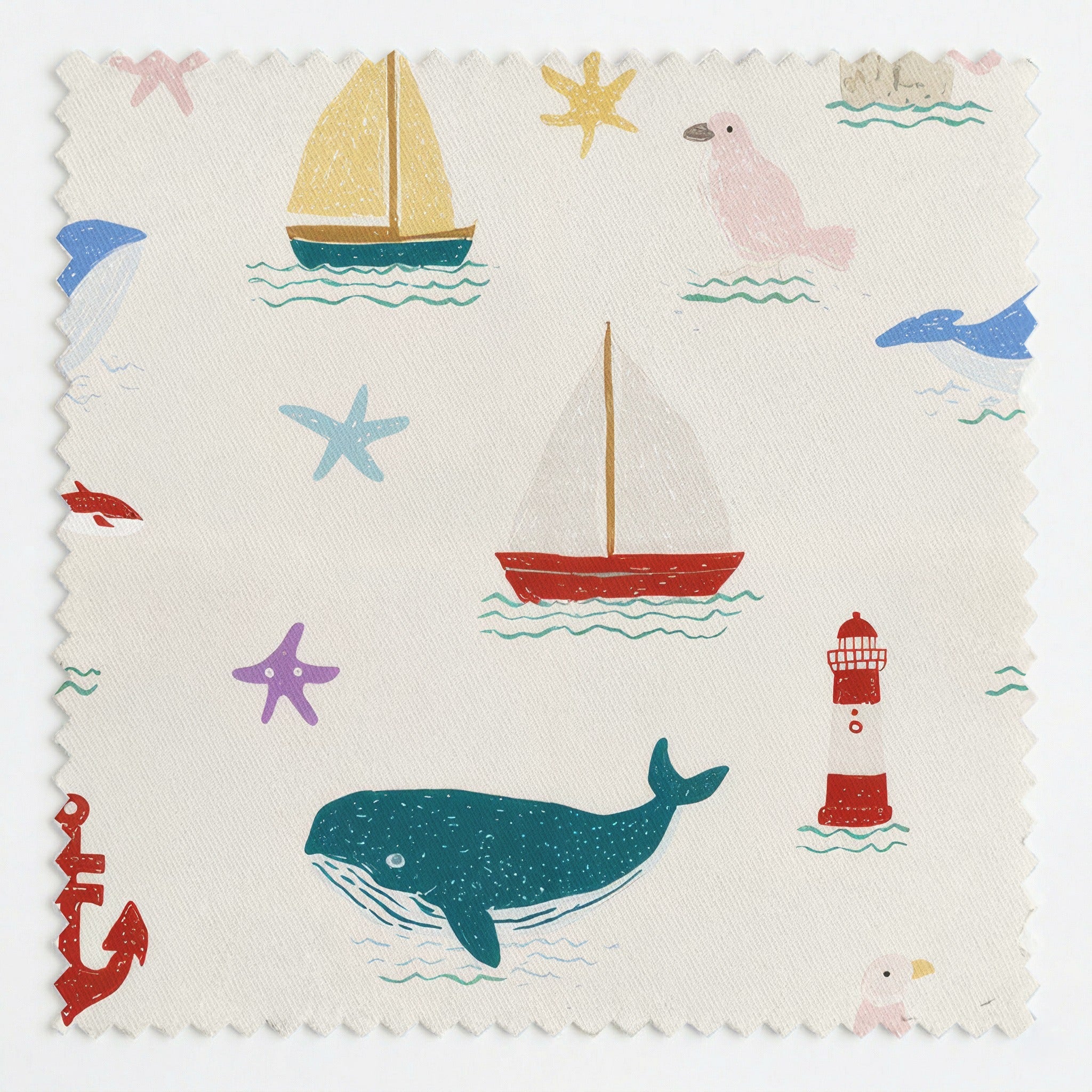 Tiny Sea - Fabric - Linen Rowe