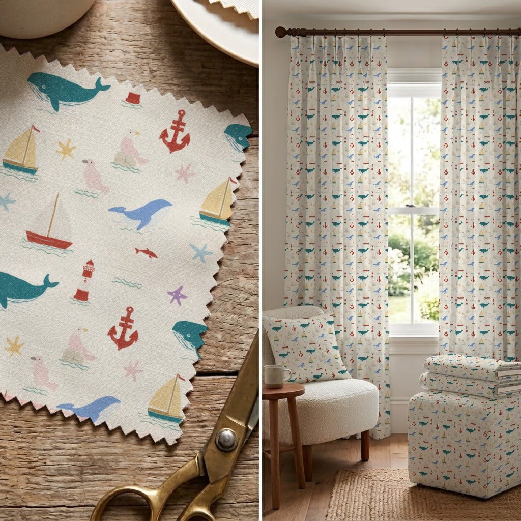 Tiny Sea - Fabric - Linen Rowe