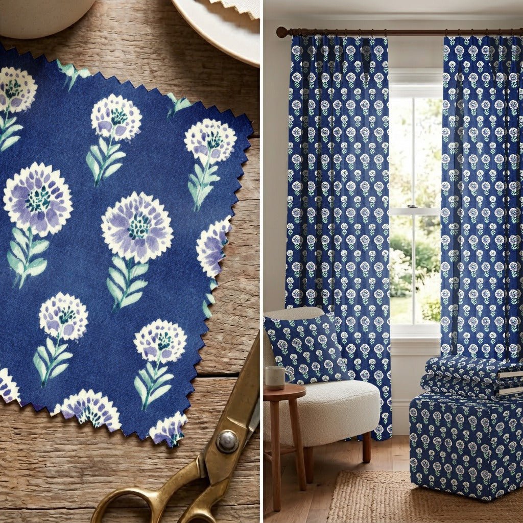 Torquil Bloom - Fabric - Linen Rowe