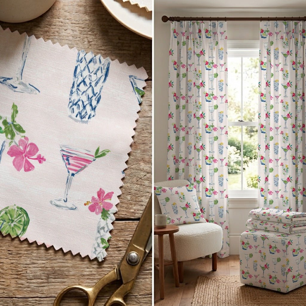 Tropical Drinks - Fabric - Linen Rowe