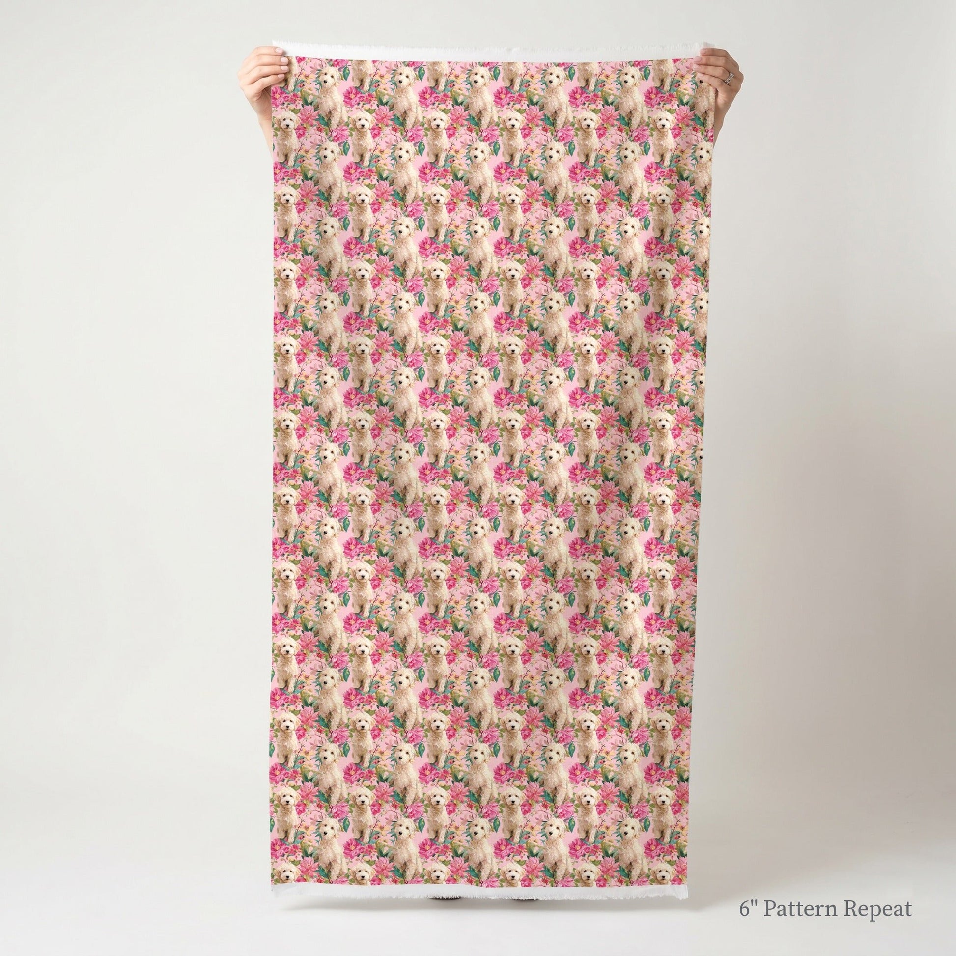 Tropical Goldendoodles - Fabric - Linen Rowe