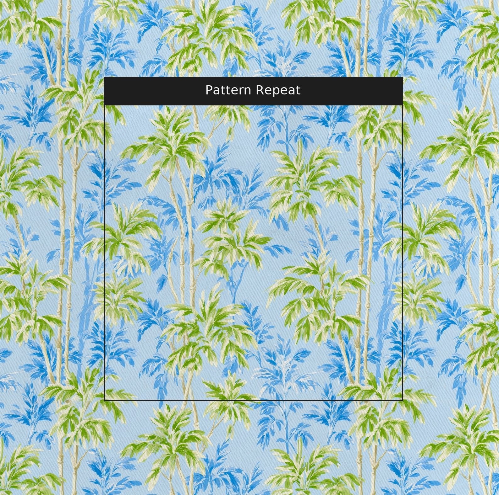 Tropical Trees - Fabric - Linen Rowe