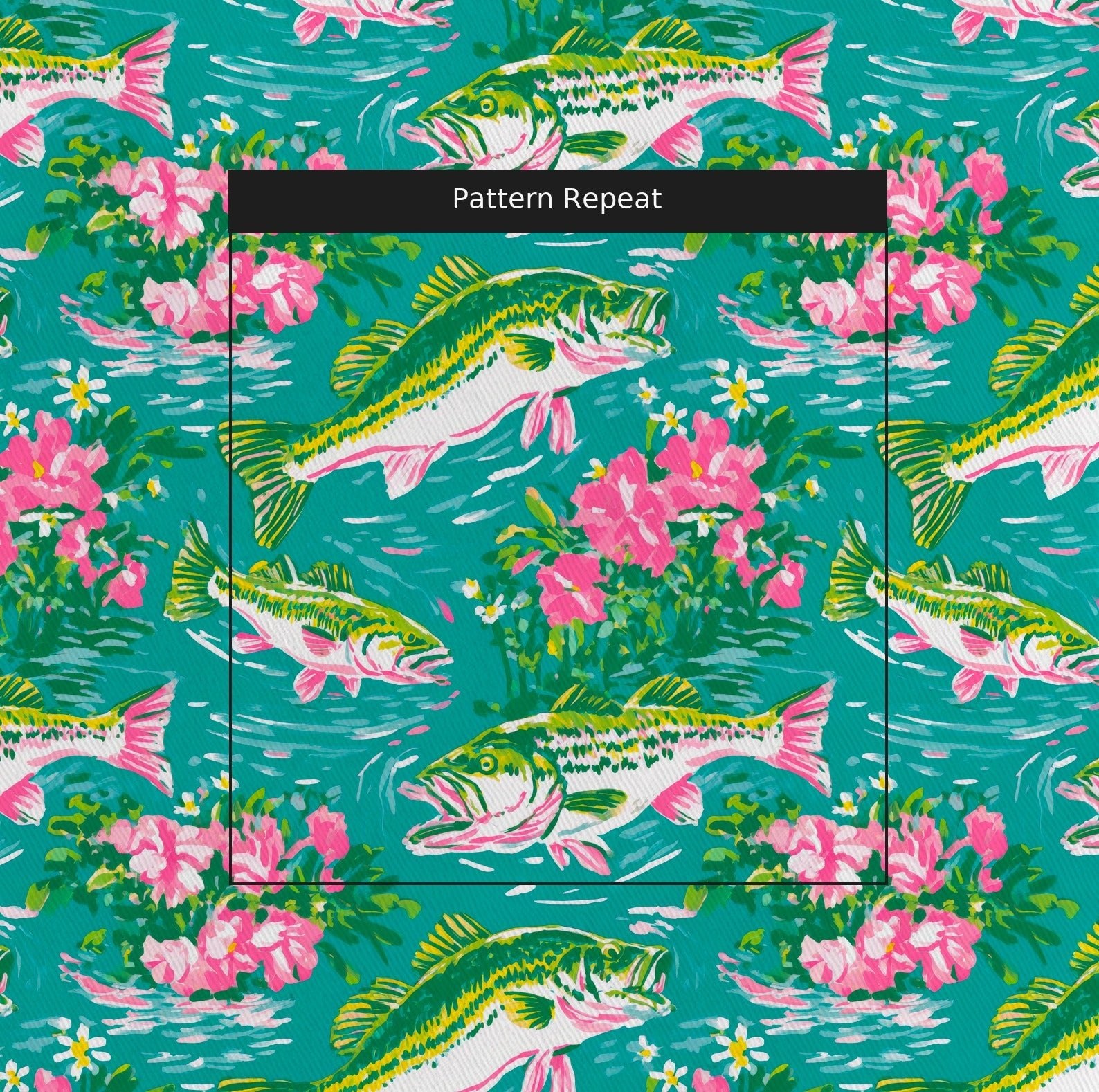 Tropical Trout - Fabric - Linen Rowe
