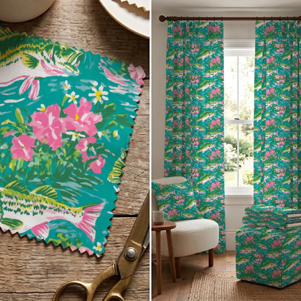 Tropical Trout - Fabric - Linen Rowe