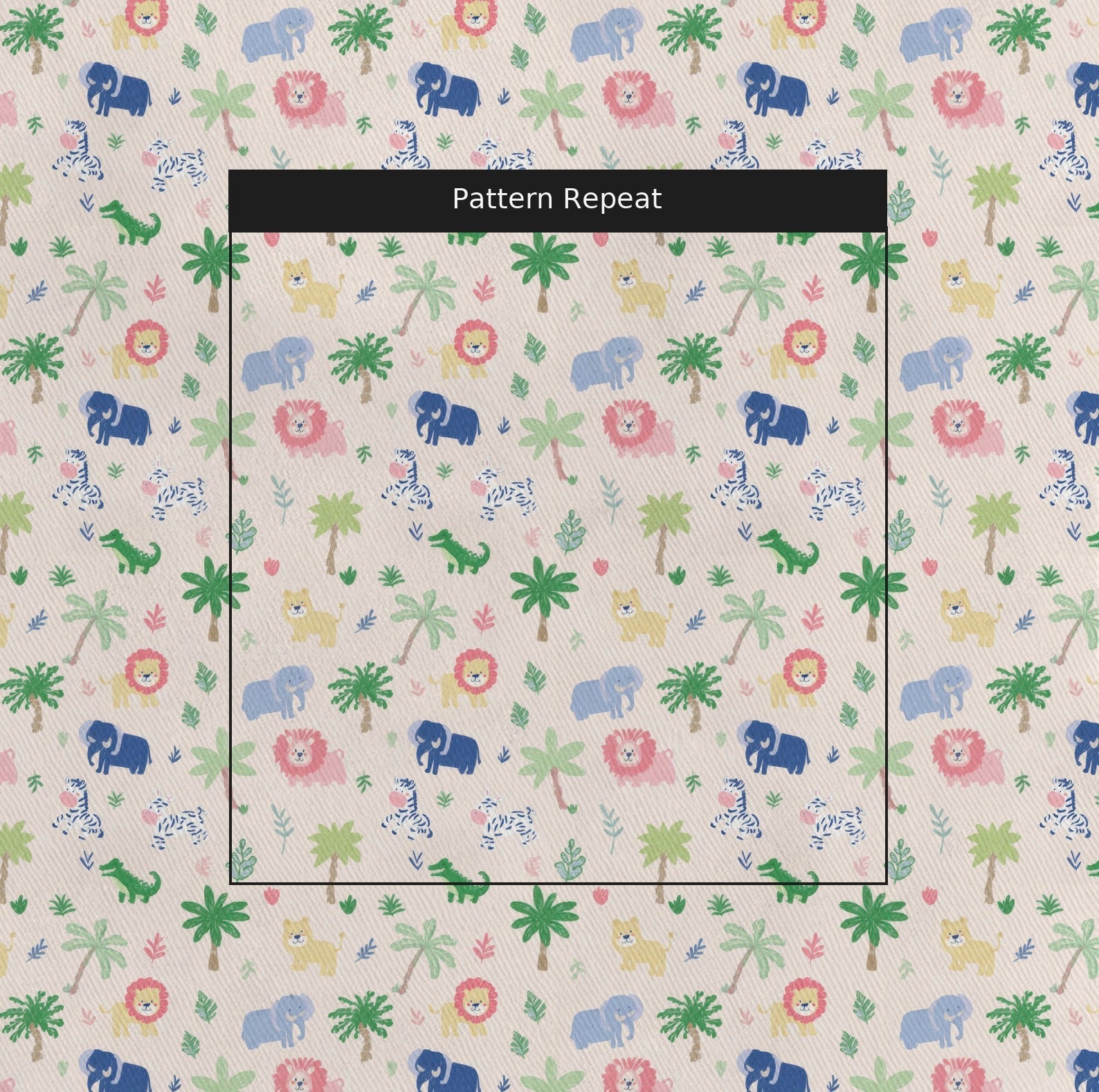 Tropical Zoo - Fabric - Linen Rowe