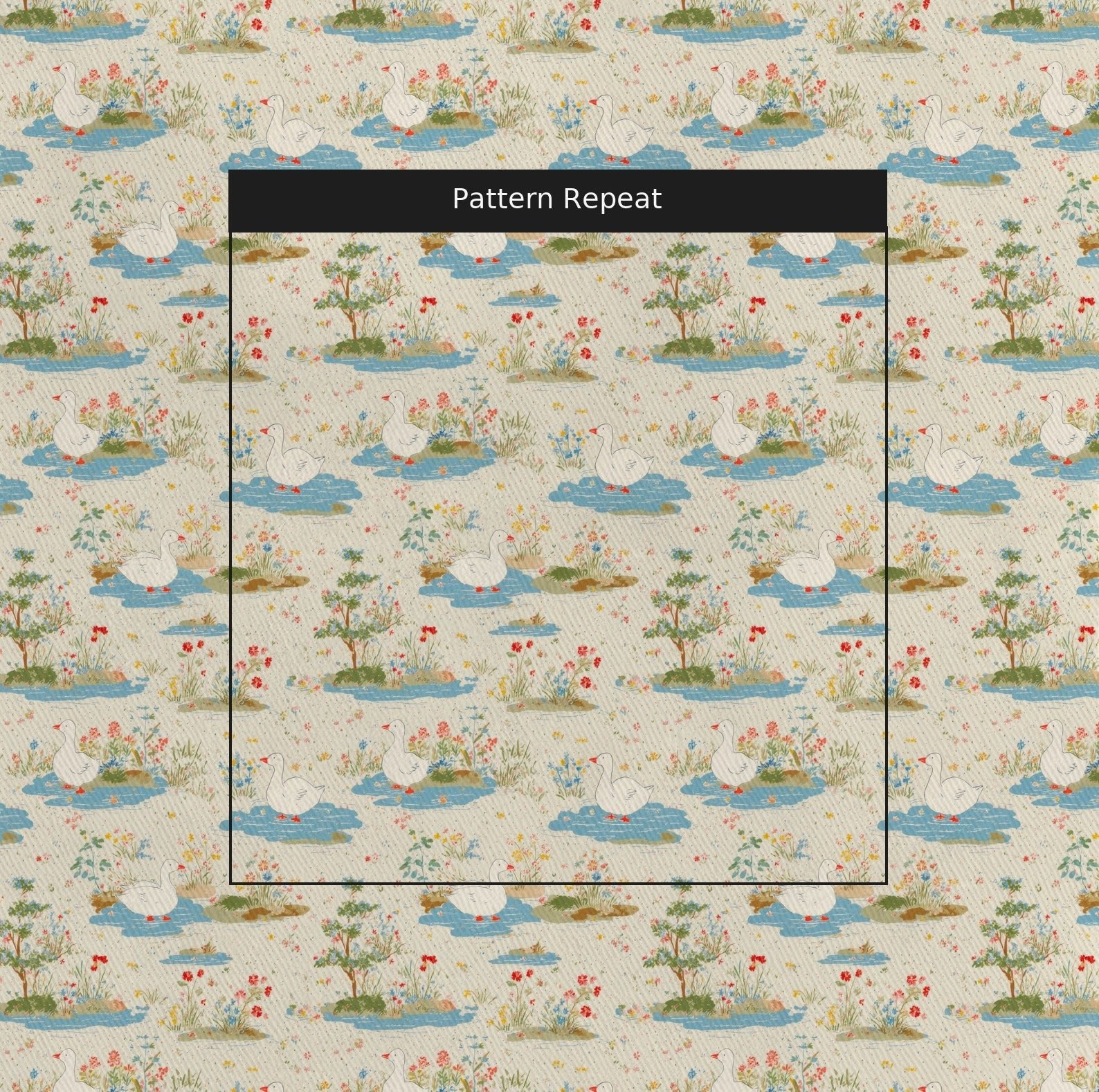 Unbothered Duck - Fabric - Linen Rowe