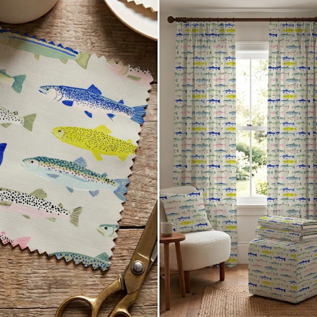 Upstream Swimming - Fabric - Linen Rowe