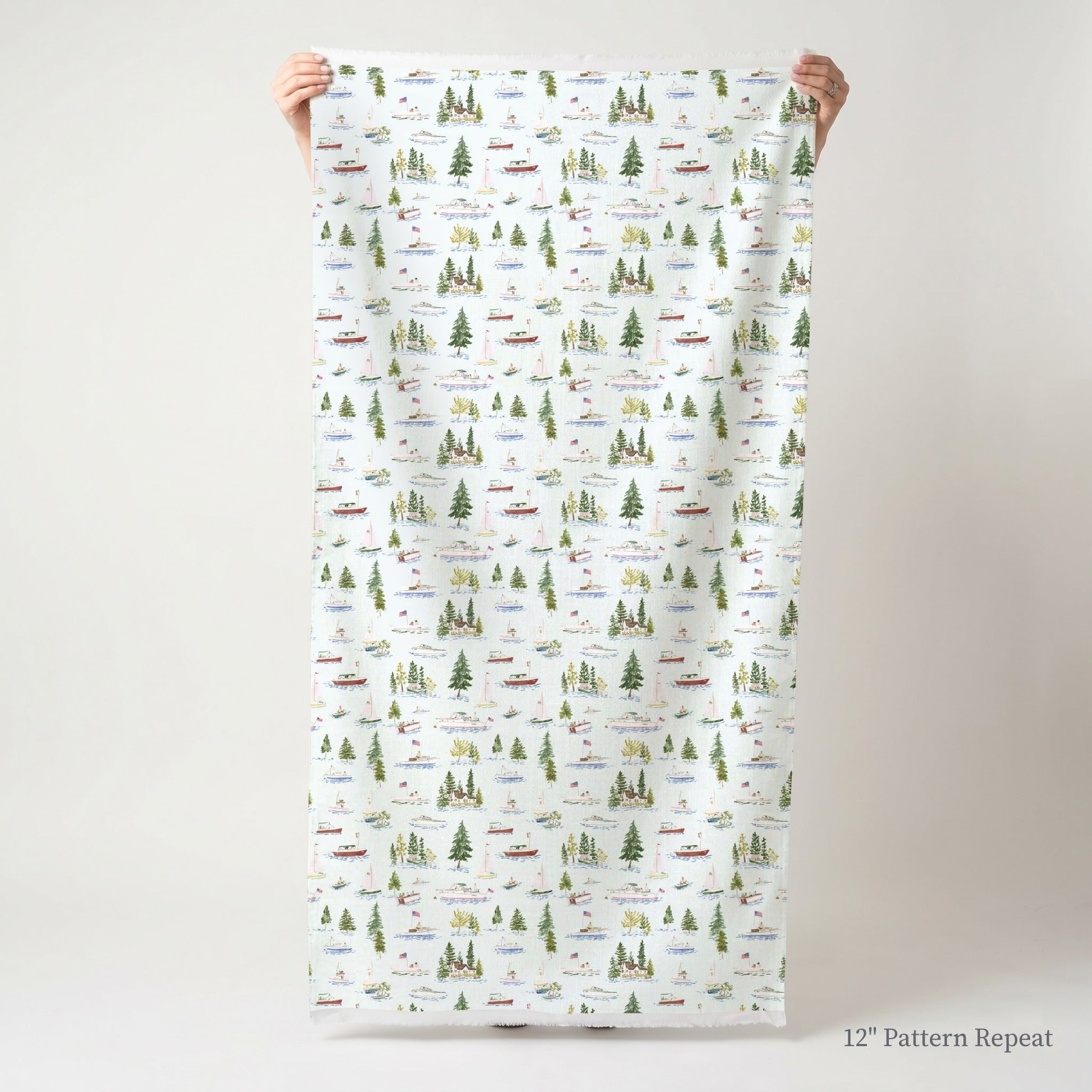 USA Lake - Fabric - Linen Rowe