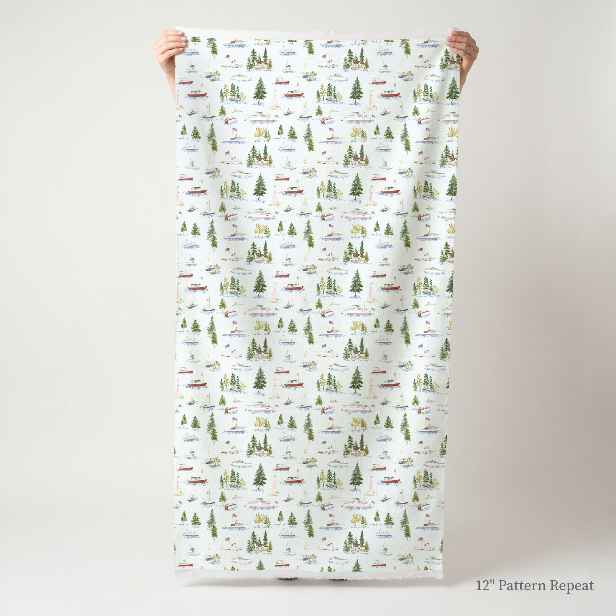 USA Lake - Fabric - Linen Rowe