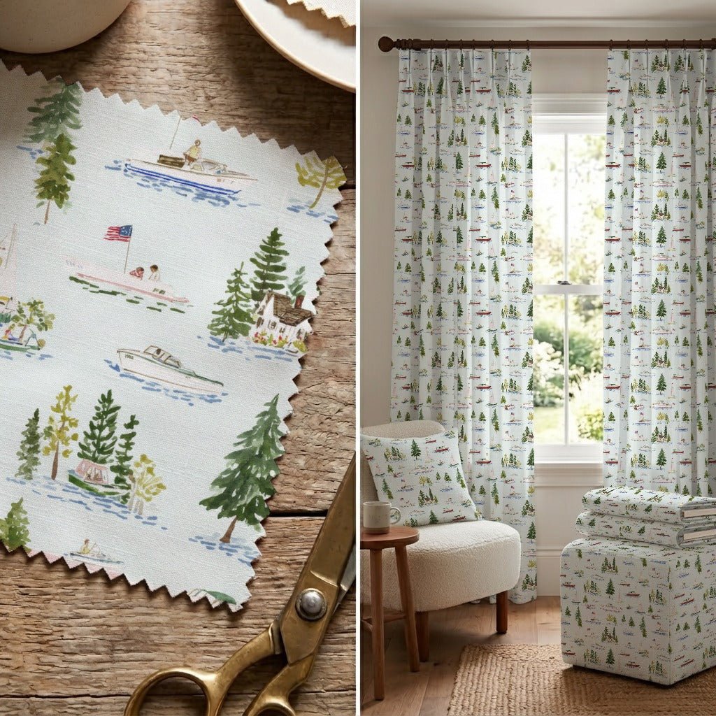 USA Lake - Fabric - Linen Rowe