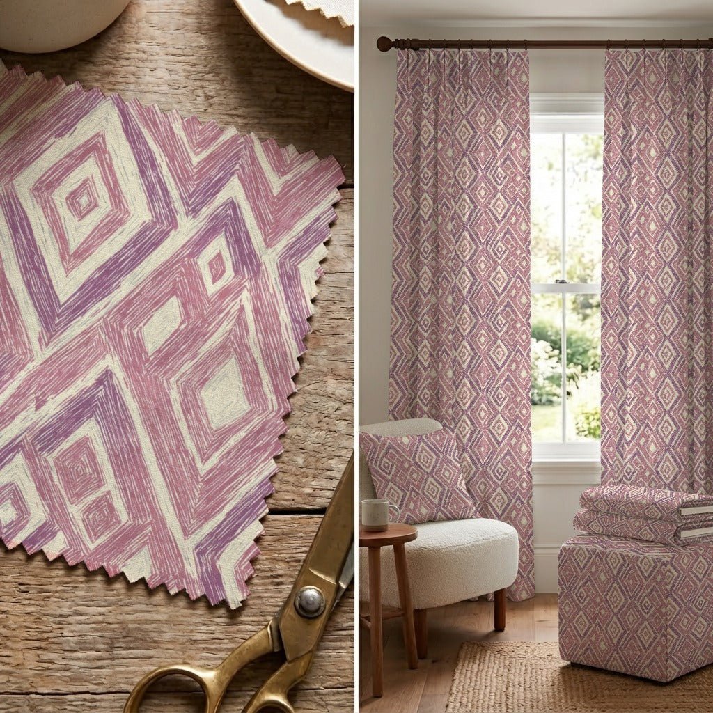 Valentina Diamonds - Fabric - Linen Rowe