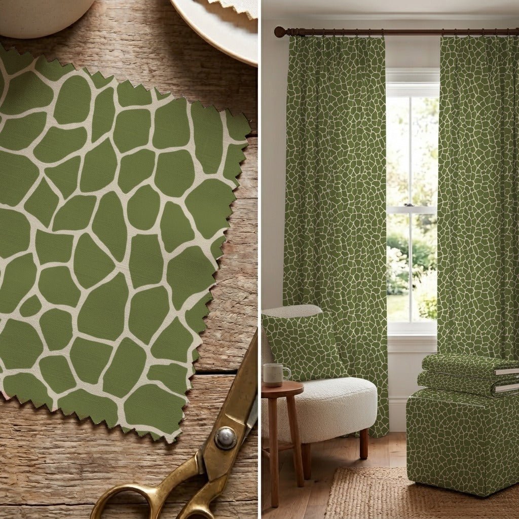 Verde Giraffe - Fabric - Linen Rowe