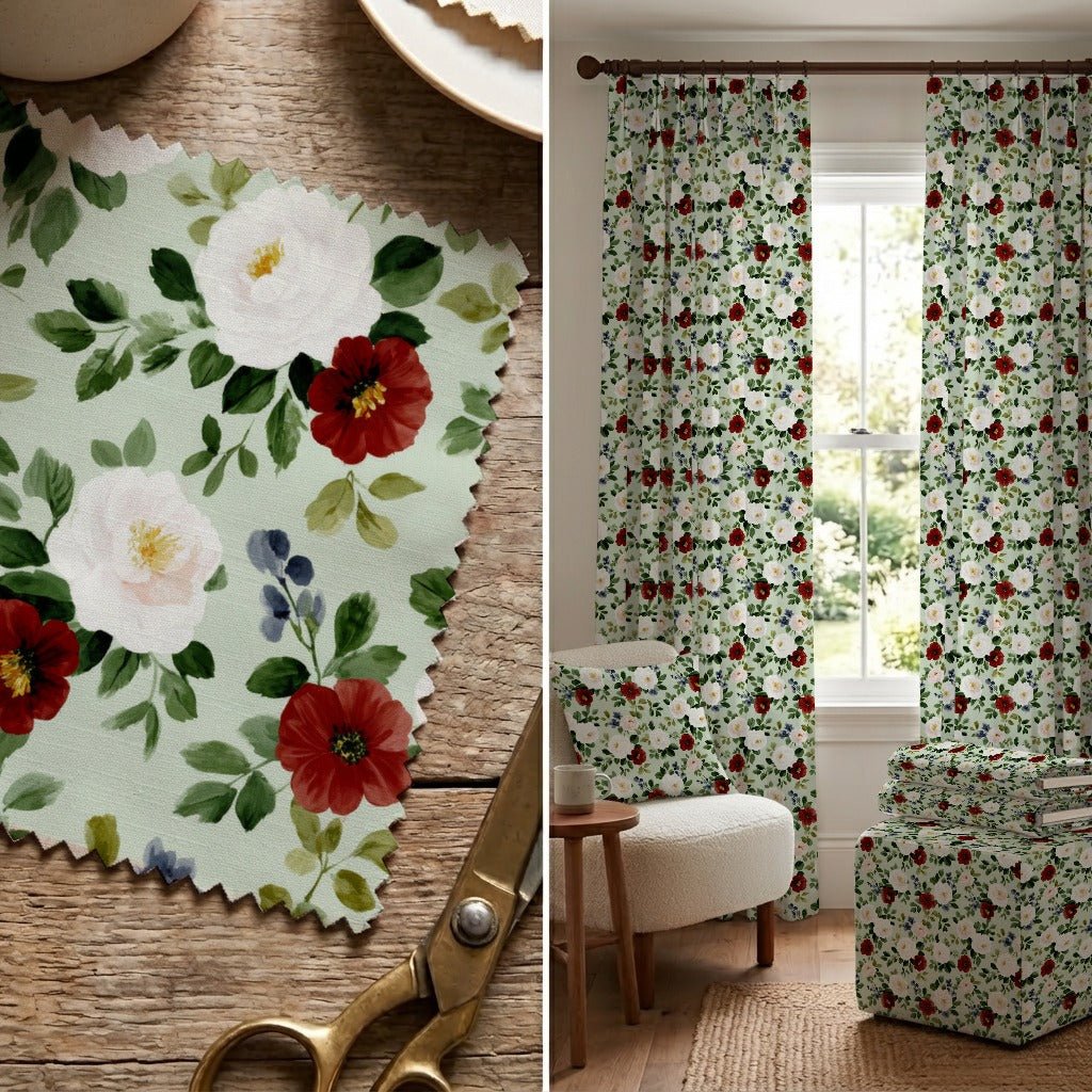 Vienna Blossoms - Fabric - Linen Rowe