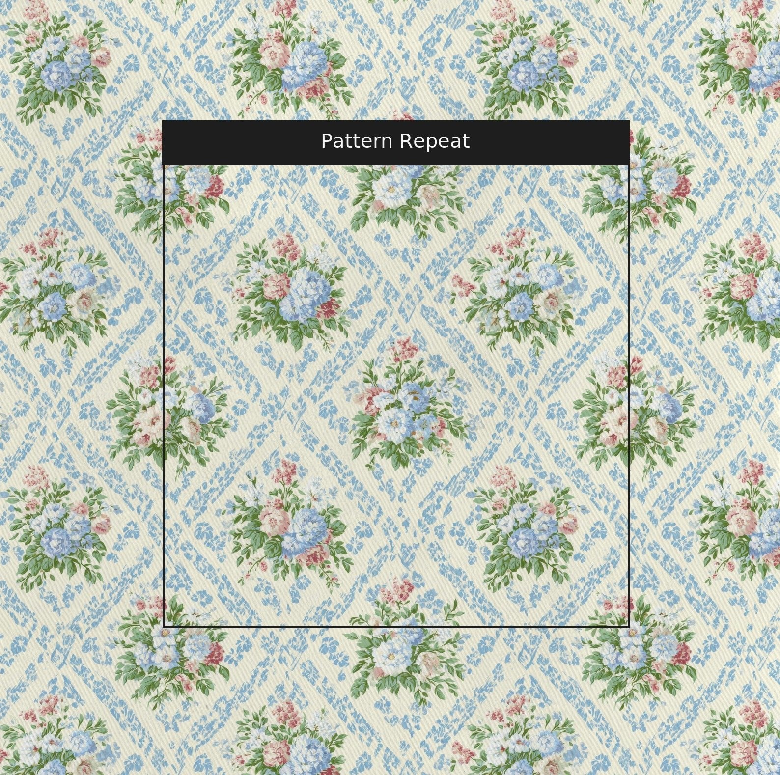 Vintage Floral Bouquets - Fabric - Linen Rowe