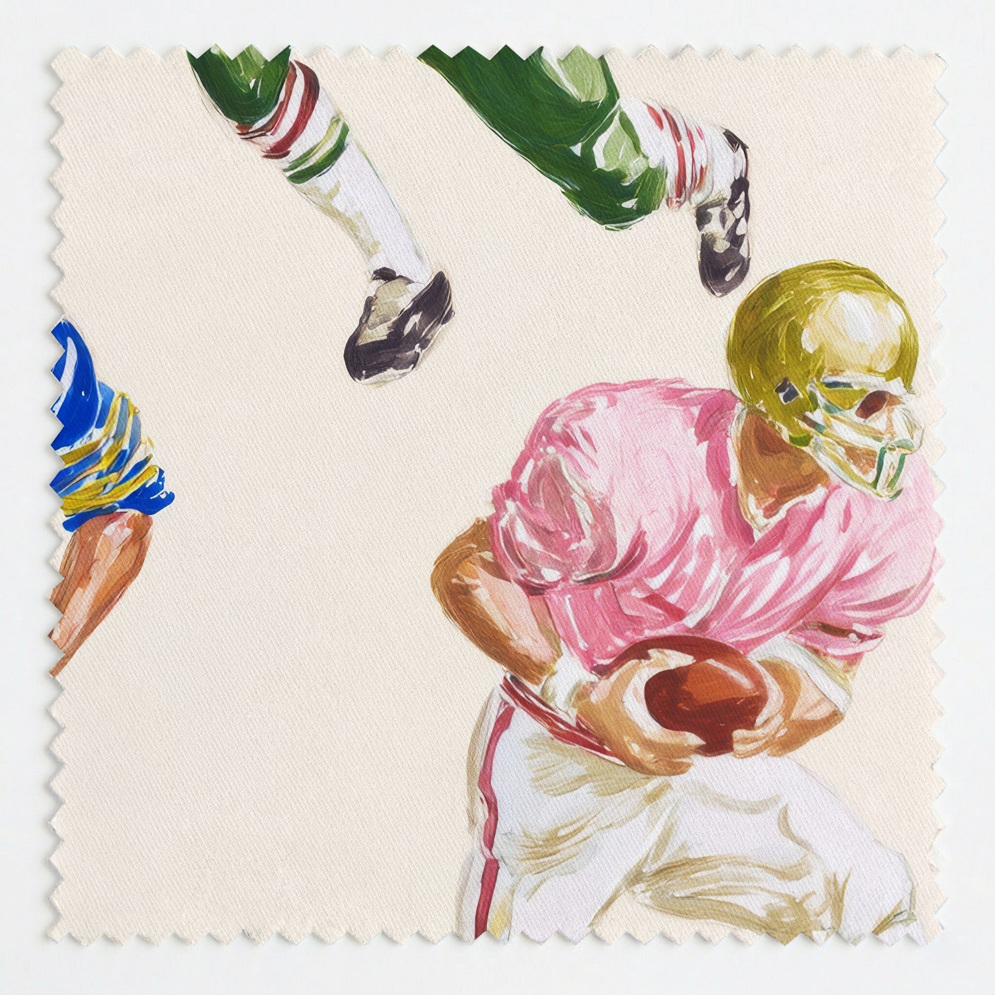 Vintage Football - Fabric - Linen Rowe