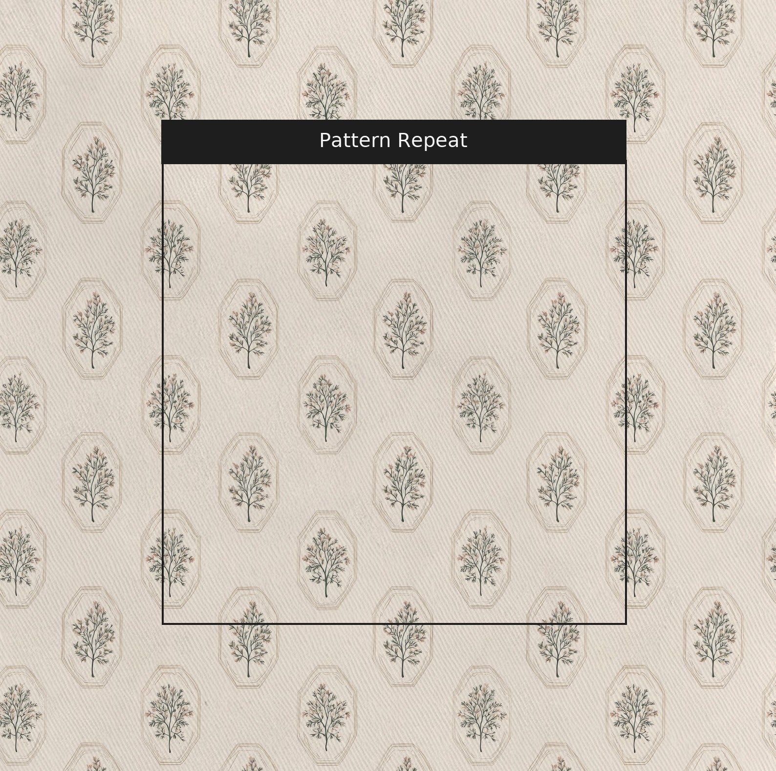 Vintage Frames - Fabric - Linen Rowe