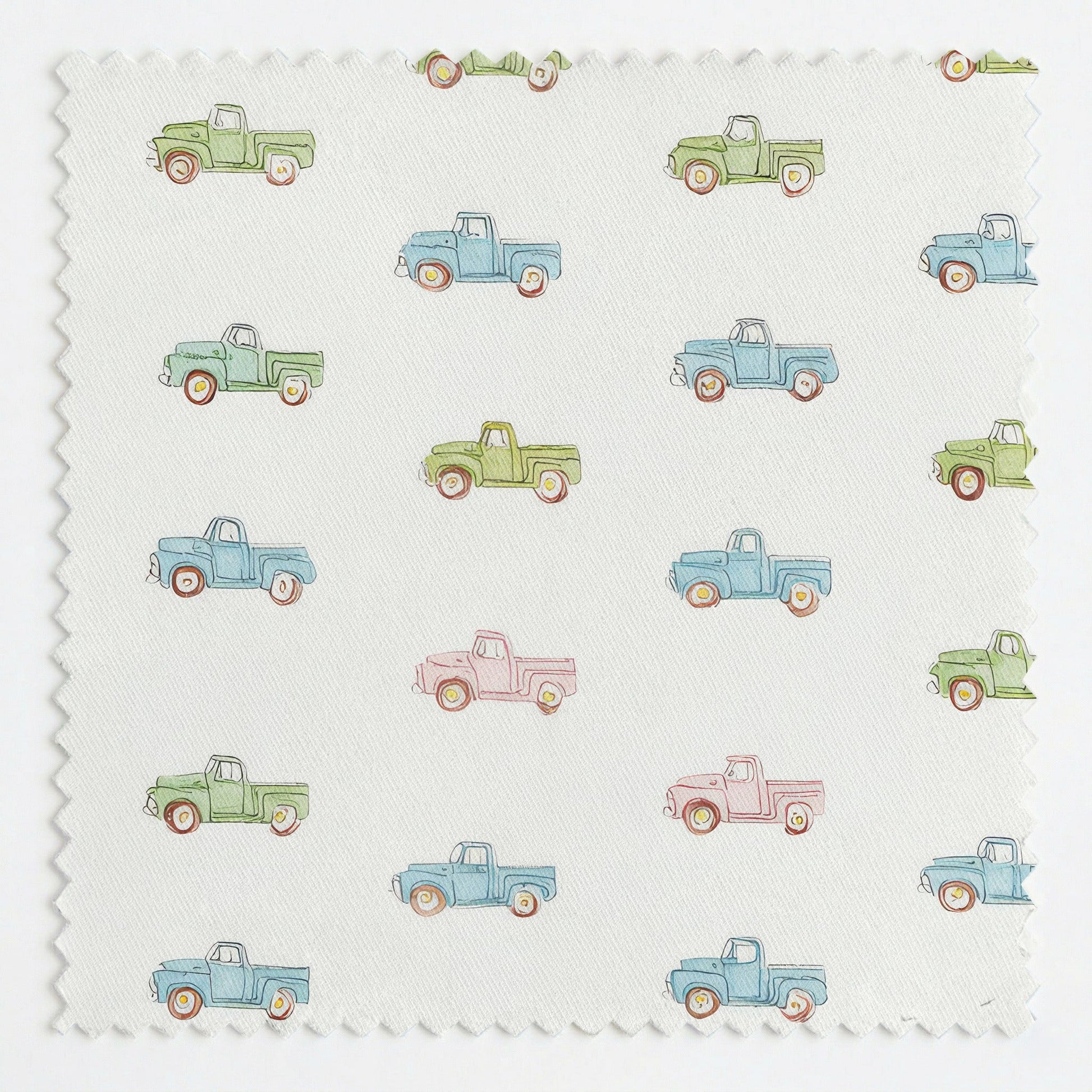 Vintage Trucks - Fabric - Linen Rowe