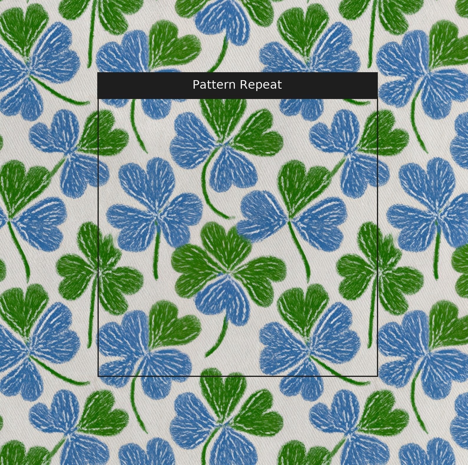 Vireaux Clovers - Fabric - Linen Rowe