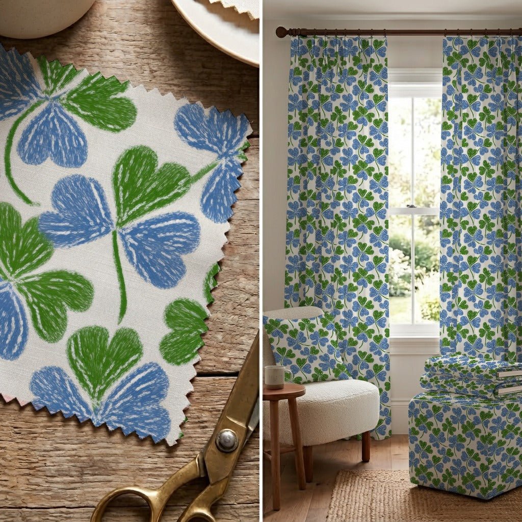 Vireaux Clovers - Fabric - Linen Rowe