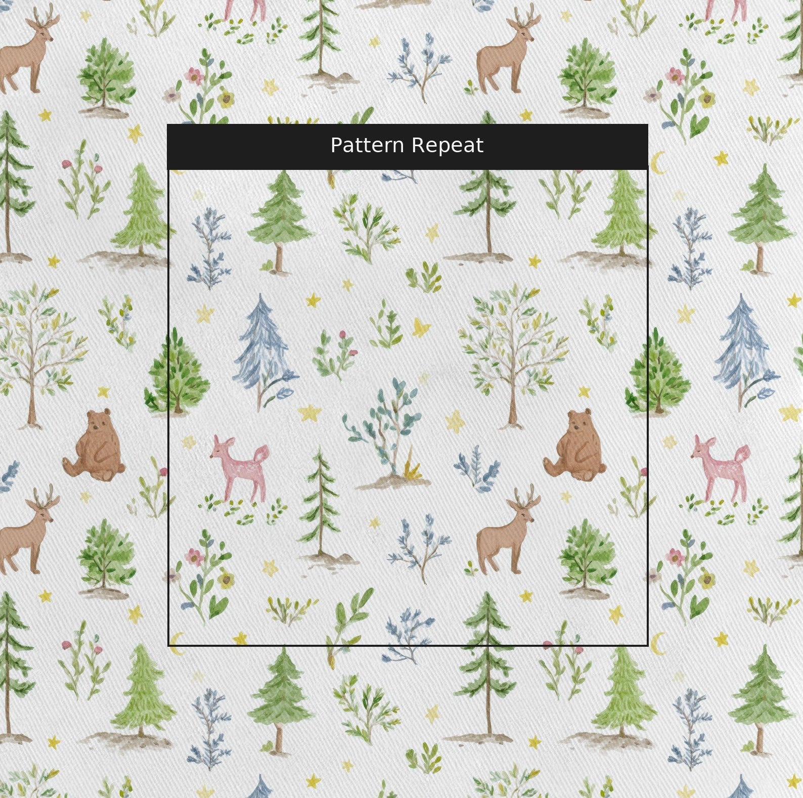 Walking Through the Forest - Fabric - Linen Rowe