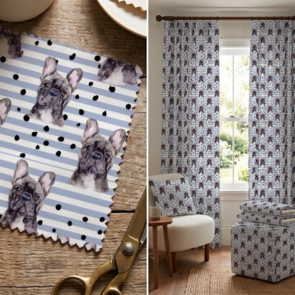 Washed Dots & Stripes Frenchie - Fabric - Linen Rowe