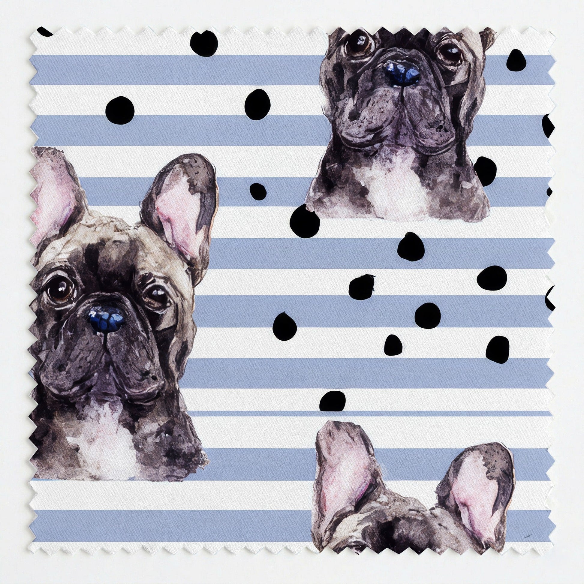 Washed Dots & Stripes Frenchie - Fabric - Linen Rowe