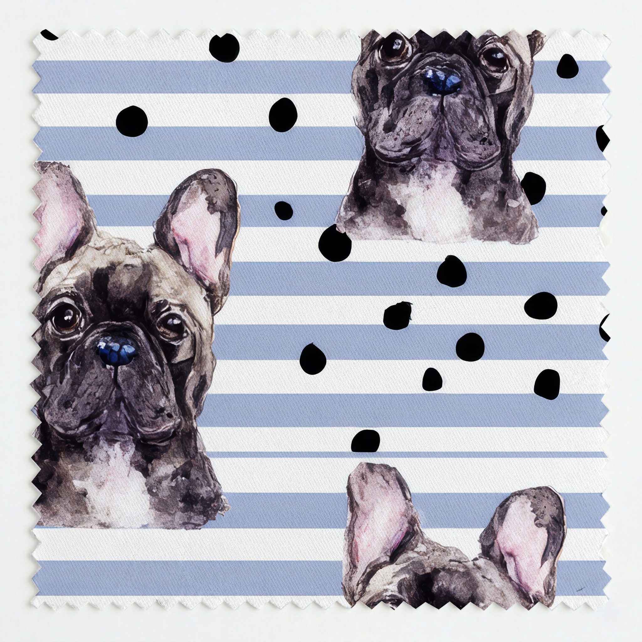 Washed Dots & Stripes Frenchie - Fabric - Linen Rowe